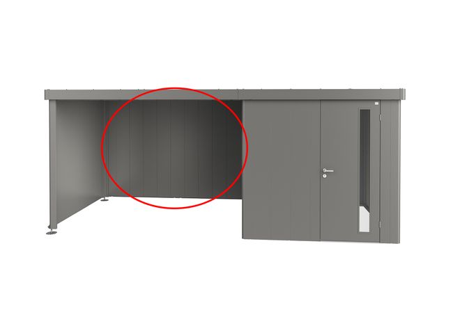 Rückwand für Seitendach zu Gerätehaus Neo - Elements4me