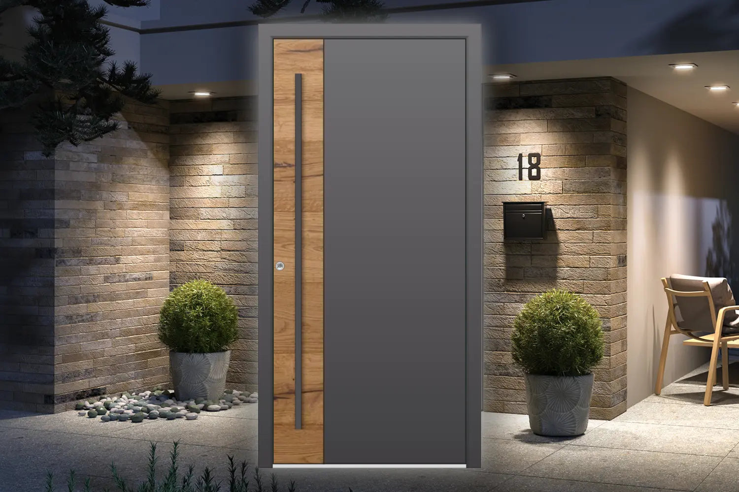 Haustüren - Aluminium - Mehrfarbig