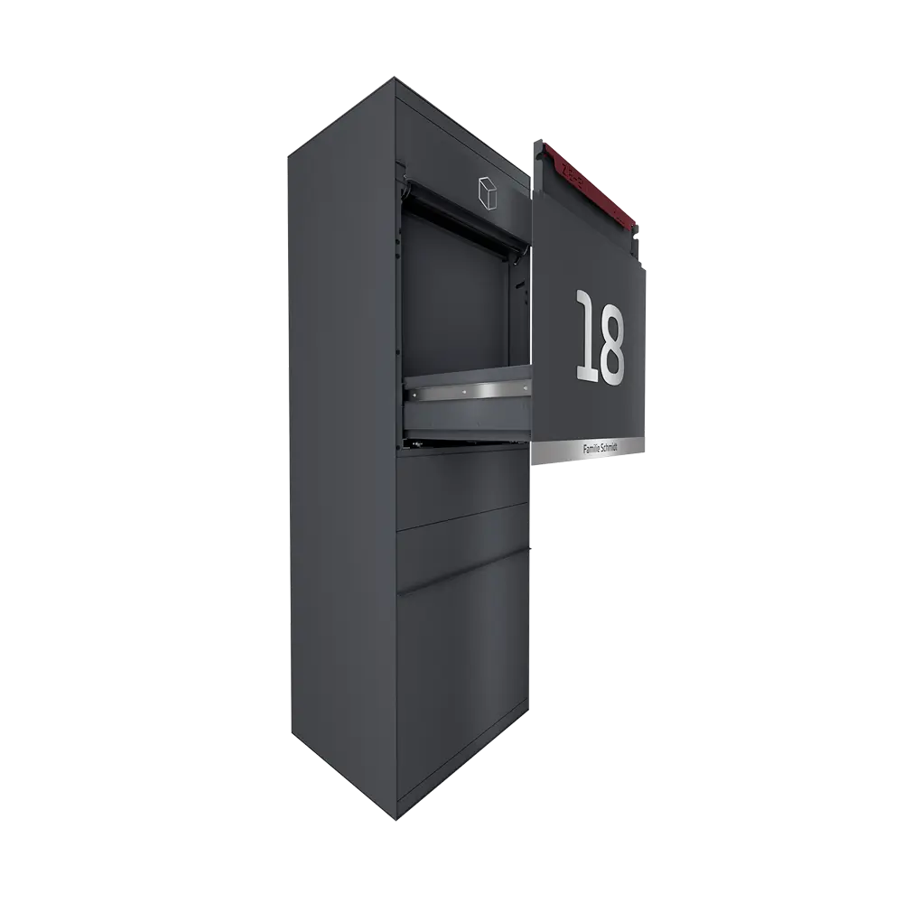 Paketbox LINE mit Briefkasten