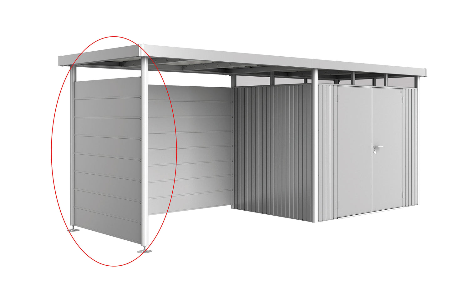 Seitenwand für Seitendach zu Gerätehaus HighLine - Elements4me