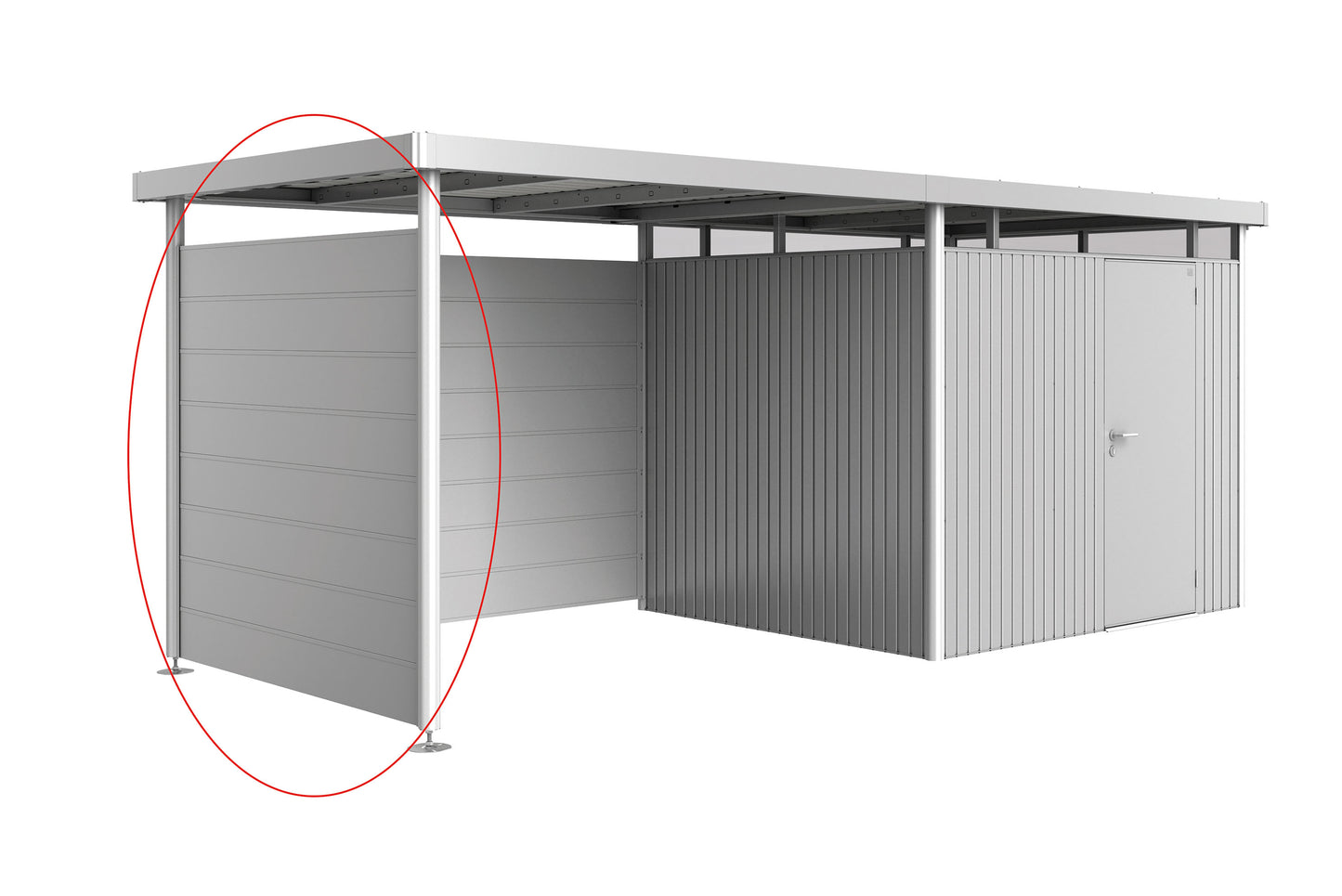 Seitenwand für Seitendach zu Gerätehaus HighLine - Elements4me