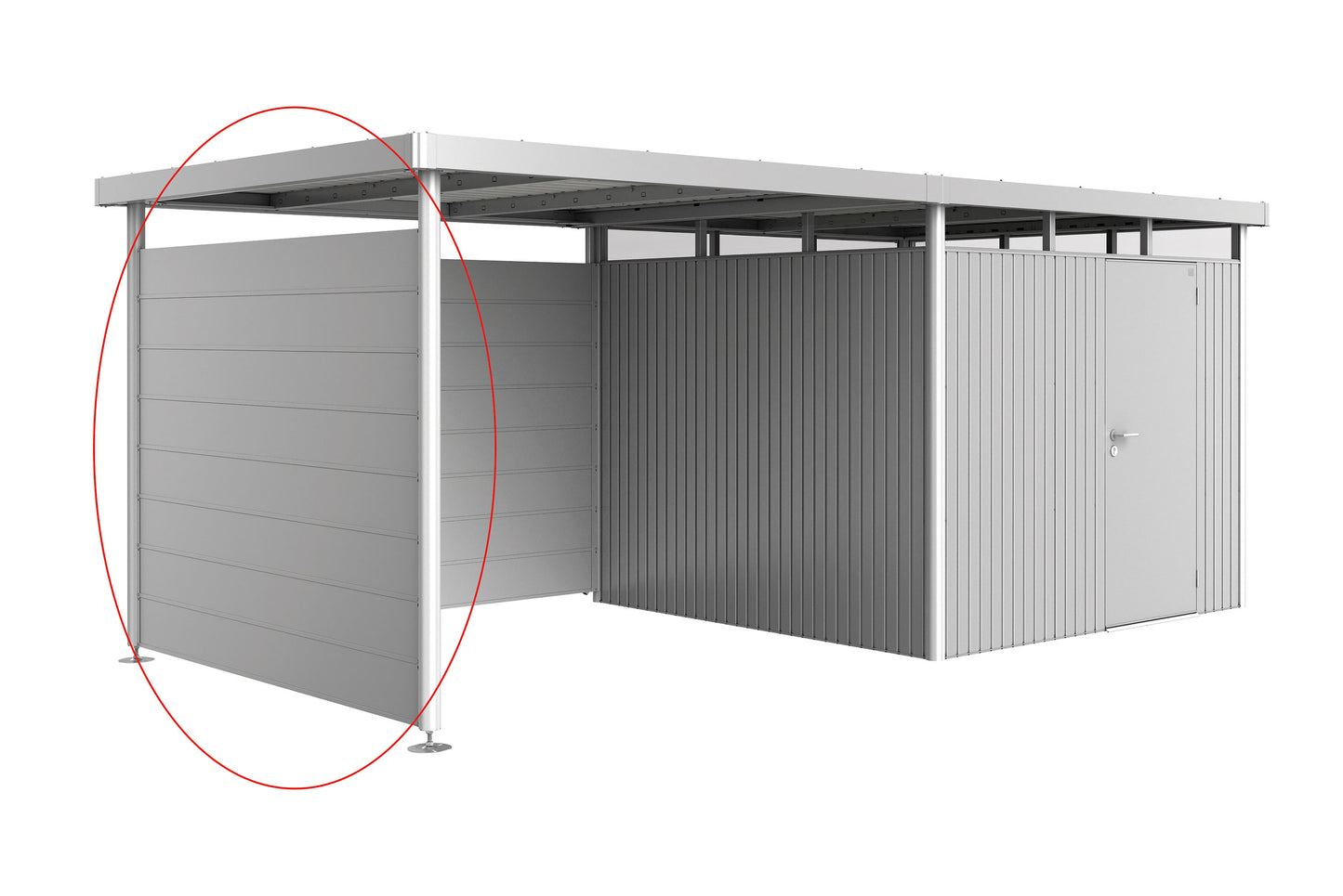 Seitenwand für Seitendach zu Gerätehaus HighLine - Elements4me