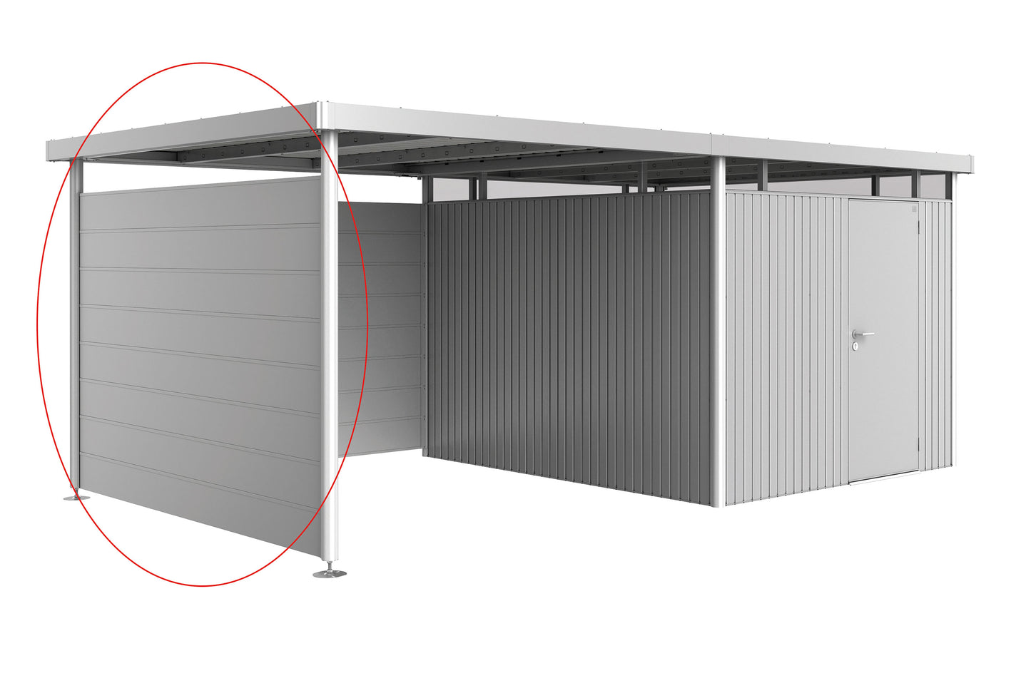 Seitenwand für Seitendach zu Gerätehaus HighLine - Elements4me