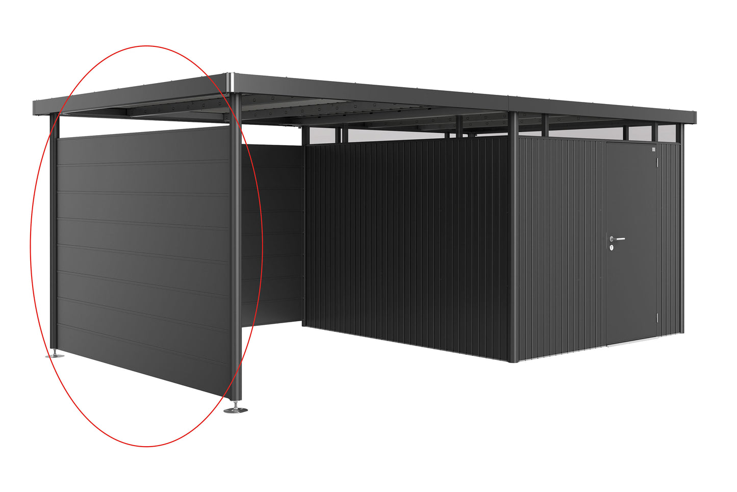Seitenwand für Seitendach zu Gerätehaus HighLine - Elements4me