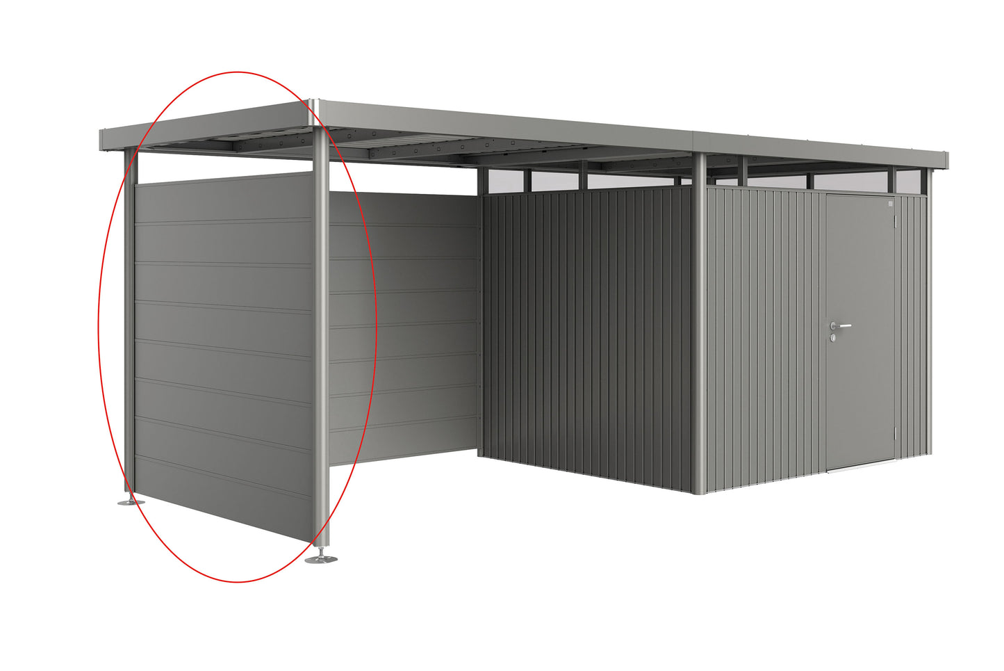 Seitenwand für Seitendach zu Gerätehaus HighLine - Elements4me