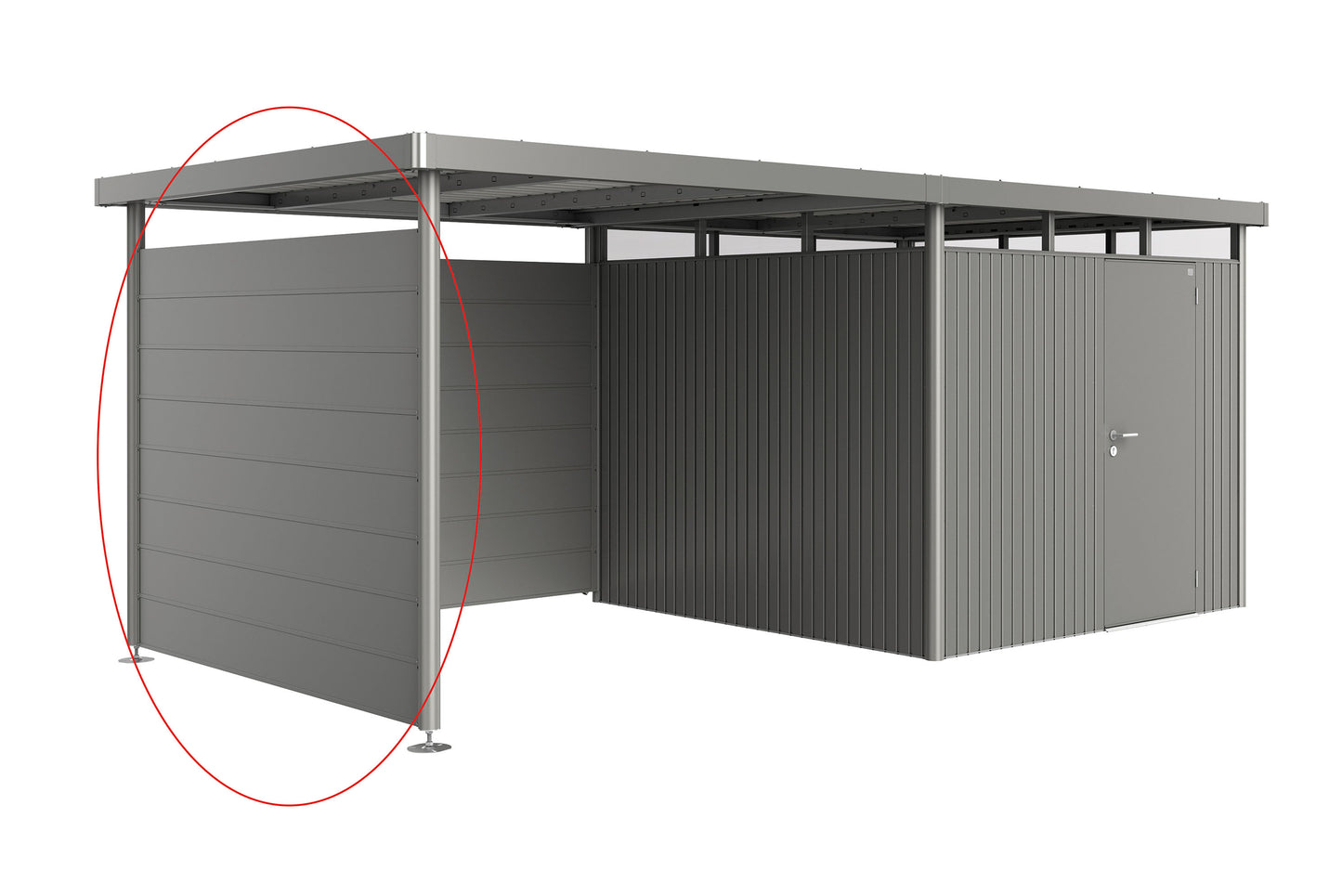 Seitenwand für Seitendach zu Gerätehaus HighLine - Elements4me