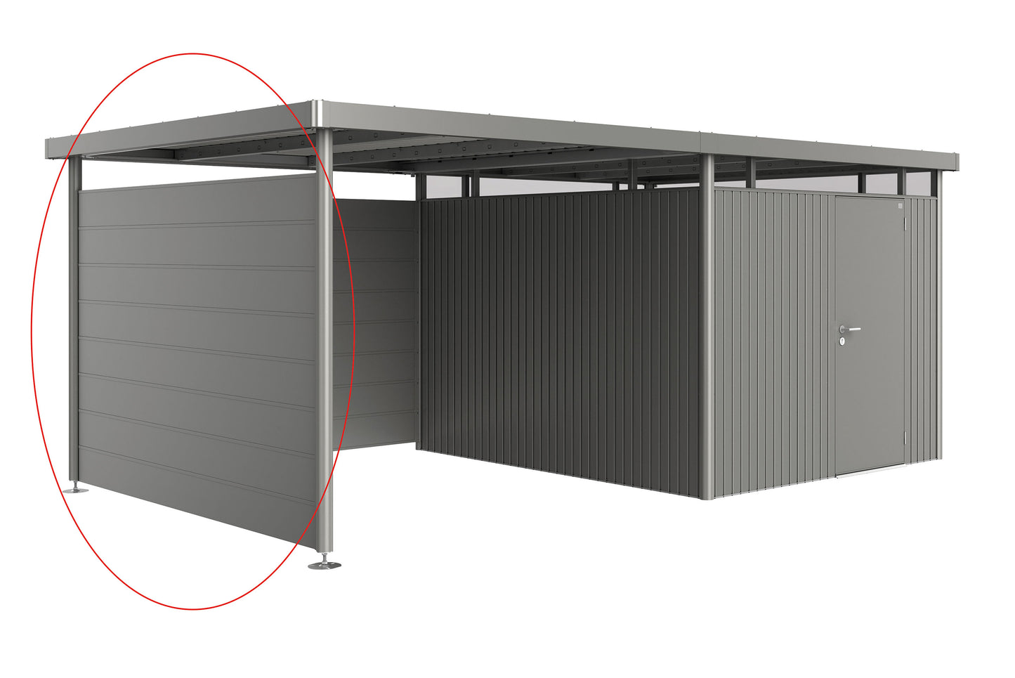 Seitenwand für Seitendach zu Gerätehaus HighLine - Elements4me