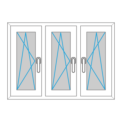 Fenster - Kunststoff - Dreiteilig - Elements4me