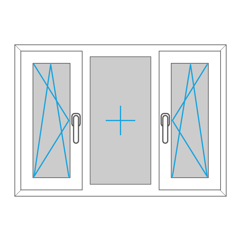 Fenster - Kunststoff - Dreiteilig - Elements4me