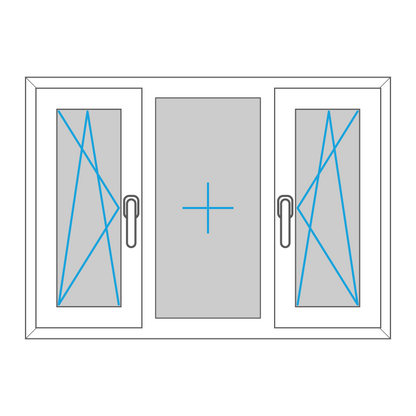 Fenster - Kunststoff - Dreiteilig - Elements4me