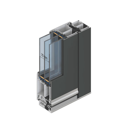Profil Haustür Inotherm gestuft glas