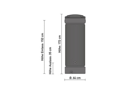Regensäule - REALWOOD - 400 Liter