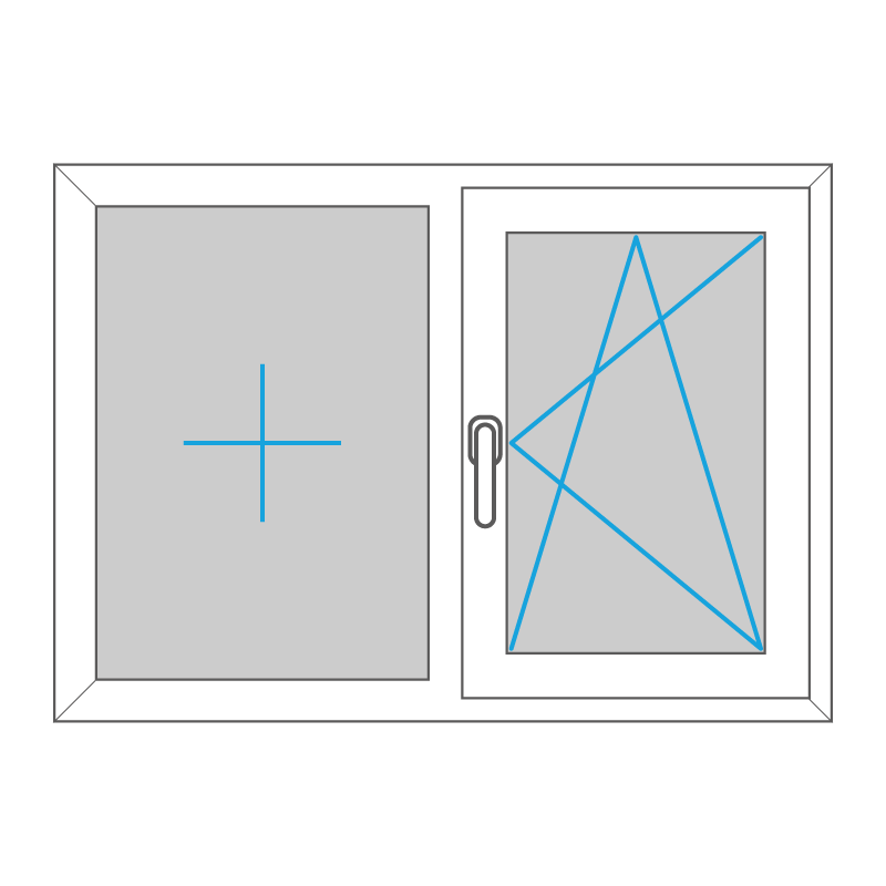 Fenster - Kunststoff - Zweiteilig - Elements4me