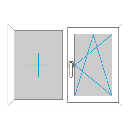 Fenster - Kunststoff - Zweiteilig - Elements4me