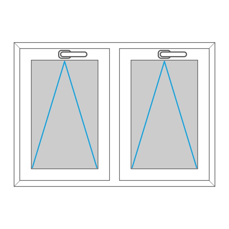 Fenster - Kunststoff - Zweiteilig - Elements4me